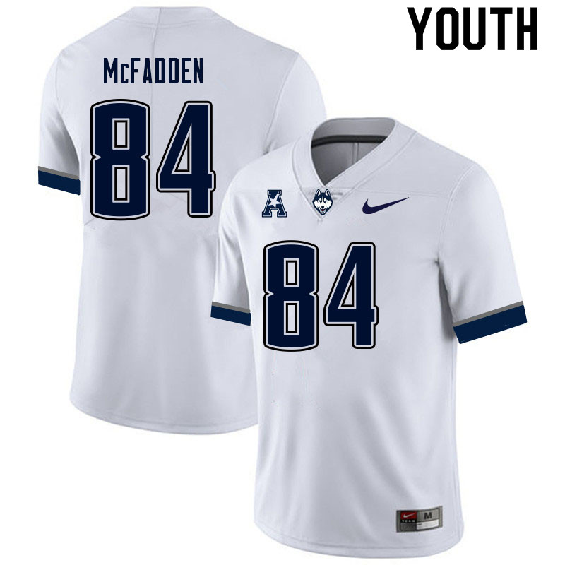 Youth #84 Joe McFadden Uconn Huskies College Football Jerseys Sale-White - Click Image to Close